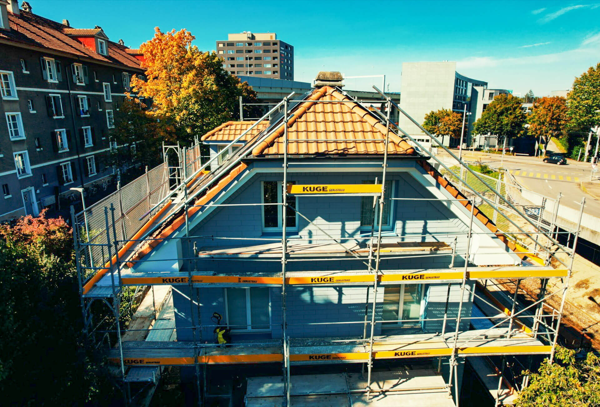 Solargerüst – Foto: KUGE Bau AG